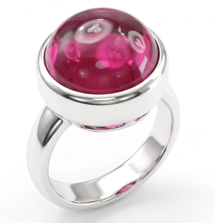 Giovanna 15.5 carat Ruby .925 Sterling Silver handcrafted incredible ring s. 8