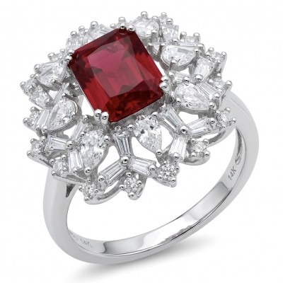 Antonia 4.5 carat Ruby .925 Sterling Silver handcrafted incredible ring s. 8