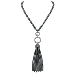Boho Style Genuine Titanum Crystal .925 Sterling Silver handmade necklace 34 inches long
