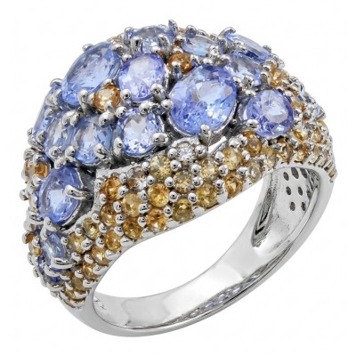 Born to Glam 5.2 carat natural Tanzanite .925 Sterling Silver Perfectly handcrafted Ring s. 8