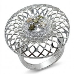 Casablanca - authentic 2.2 carat Tourmaline .925 Sterling Silver brilliantly handcrafted ring s. 7