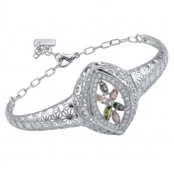 Casablanca - authentic 3.6 carat Brazilian Tourmaline .925 Sterling Silver Bracelet