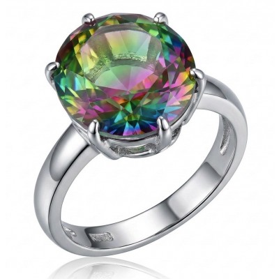 7.8 carat Brazilian Tourmaline .925 Sterling Silver Perfectly handcrafted Ring s. 6