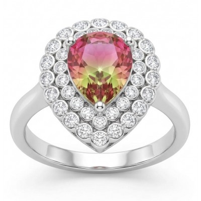 6.8 carat Brazilian Tourmaline .925 Sterling Silver Perfectly handcrafted Ring s. 7