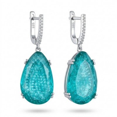 Divine Beauty 18.5 carat Aquamarine .925 Sterling Silver handcrafted EARRINGS