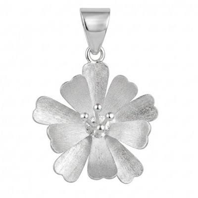 Silver Flower Design .925 Sterling Silver handmade Pendant