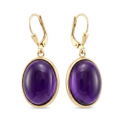 Lavender Beauty authentic 16.2 carat Amethyst 14K Gold over .925 Sterling Silver handcrafted earrings