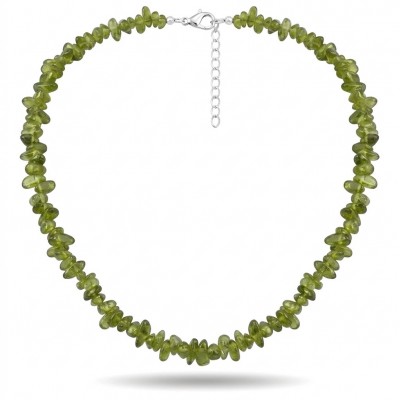 Melissa - Great Masterpiece 45.7 carat genuine Brazilian Peridot .925 Sterling Silver handmade Statement necklace