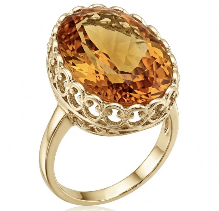GIOVANNA 48.8 carat Genuine oval CUT Heliodor rhodium over .925 Sterling Silver handcrafted ring size 10