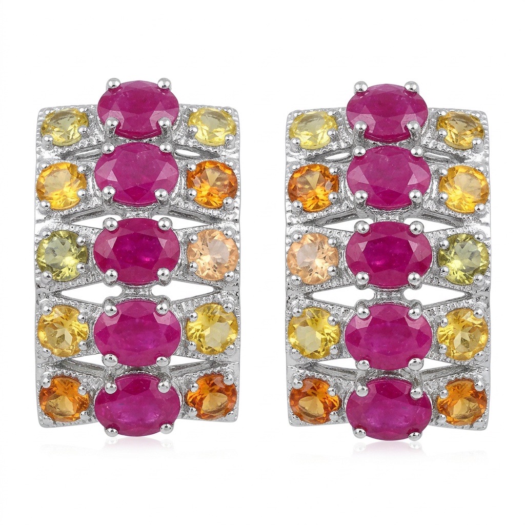 ELECTRON RUBY クレンジング　2個セット Ruby Earrings Sterling Silver | 18.2ct Mozambique Ruby