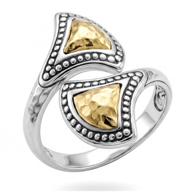 Precious Natural two tones .925 Sterling Silver Bali made ring size 9