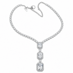 Mademoiselle 27.2 carat Moissanite .925 Sterling Silver .925 Sterling Silver Statement Necklace