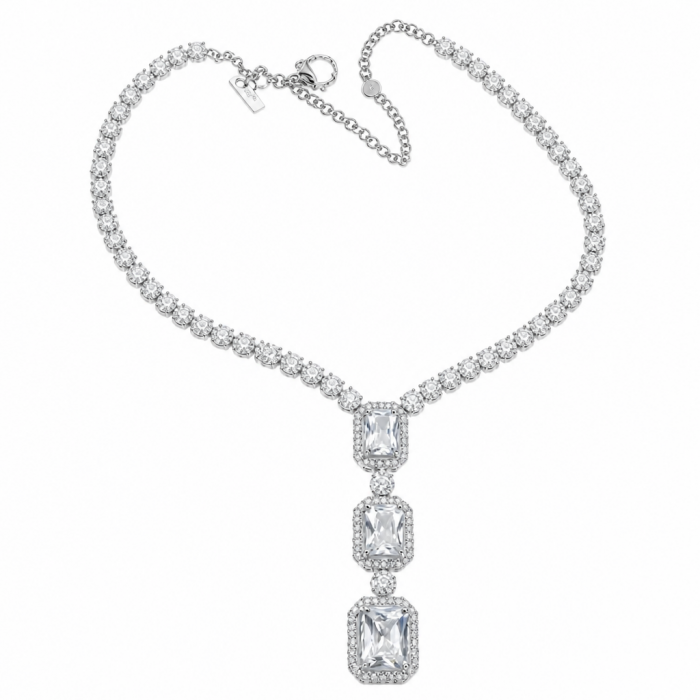 Mademoiselle 27.2 carat Moissanite .925 Sterling Silver .925 Sterling Silver Statement Necklace