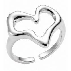 Heart - .925 Sterling Silver Handcrafted Statement Ring size 7