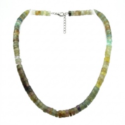 Giovanna - Top quality 95.80 grams Natural Fluorite .925 Sterling Silver handcrafted 22 inches necklace