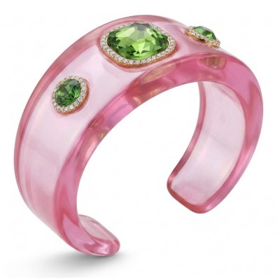 Candy Store - Modern Design Natural Pink Raisin Peridot .925 Sterling Silver bracelet