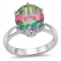 7.8 carat Brazilian Tourmaline .925 Sterling Silver Perfectly handcrafted Ring s. 8