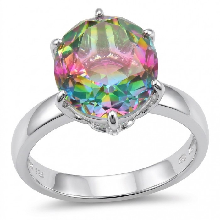 7.8 carat Brazilian Tourmaline .925 Sterling Silver Perfectly handcrafted Ring s. 8