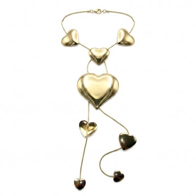 Golden Hearts Sublime natural Golden handmade FASHION Necklace