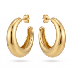 Classy Gold handmade Hoop Earrings