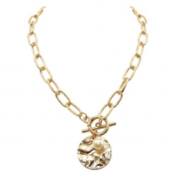 Precious Pearl Golden Statement Necklace