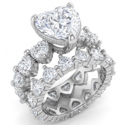 Pure Love Spectacular 20.9 carat White Topaz .925 Sterling Silver stacking ring size 8