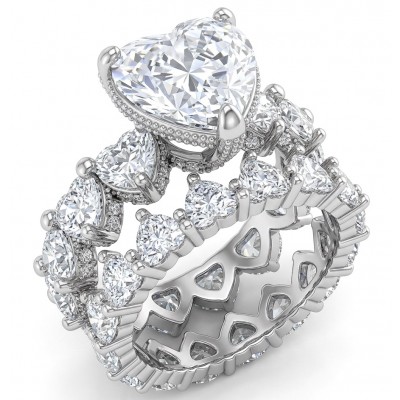 Pure Love Spectacular 20.9 carat White Topaz .925 Sterling Silver stacking ring size 8