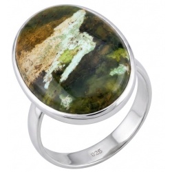 Huge authentic Kambaba Jasper .925 Sterling Silver handcrafted Ring s. 9