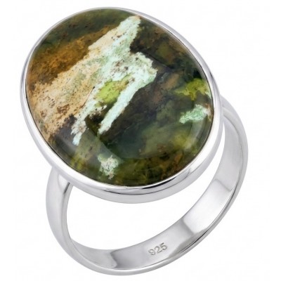 Huge authentic Kambaba Jasper .925 Sterling Silver handcrafted Ring s. 9