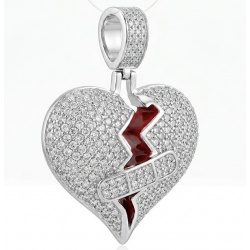 Healing Heart Luxurious 8.4 carat White Topaz .925 Sterling Silver handcrafted pendant