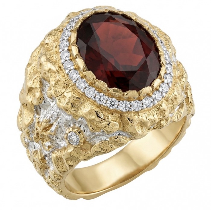 Empress of Love 24.6 ctw Mozambique Ruby .925 Sterling Silver dipped in 22K Gold handcrafted Statement Ring size 9