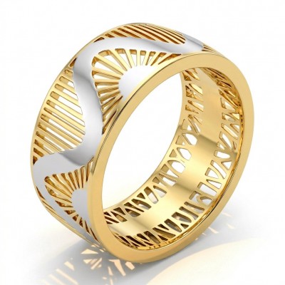 Secret code Precious Natural two tones .925 Sterling Silver Women ring size 12