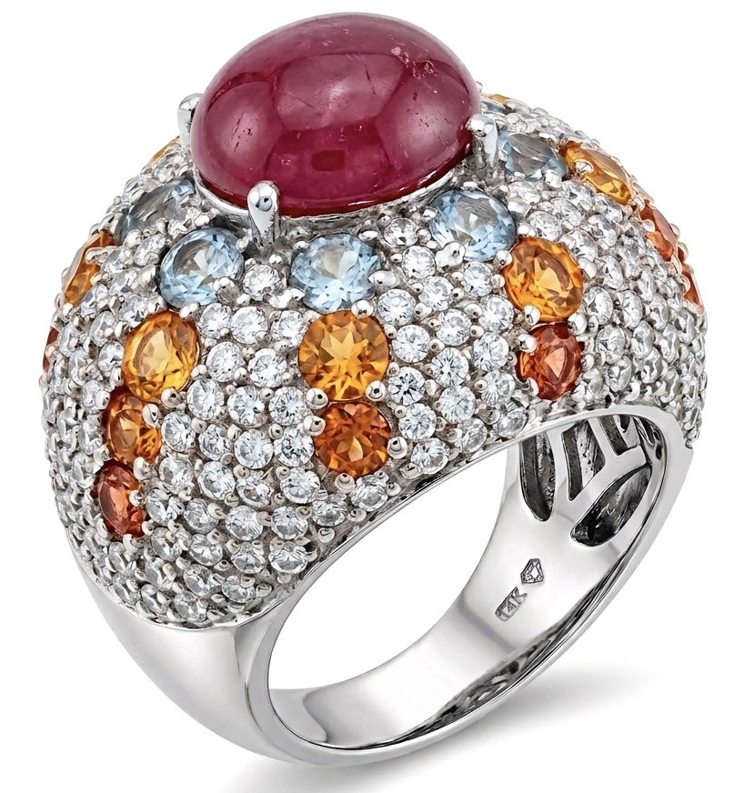 Ruby Ring Sterling Silver | 10.8ct Mozambique Statement