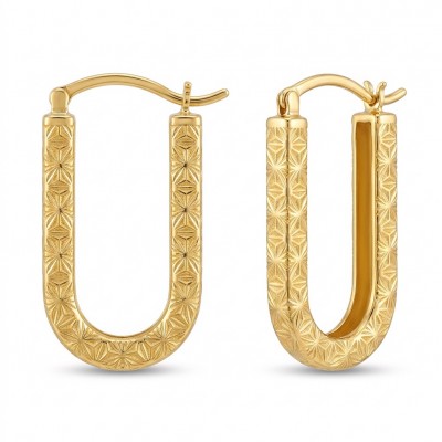 Black Label Collection - Dubai Style - Natural 22K Gold over .925 Sterling Silver handmade earrings