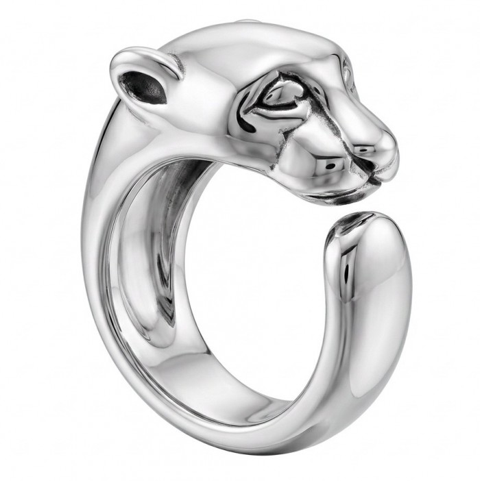 Panthère .925 Sterling Silver handcrafted Statement Ring size 6