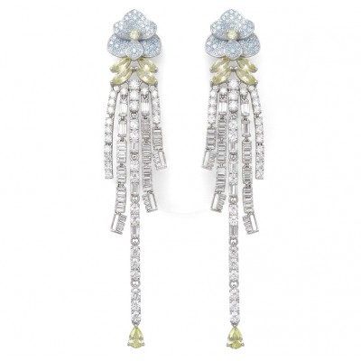 Luxurious Golden - 8.2 carat yellow Montana Sapphire .925 Sterling Silver handcrafted Statement earrings