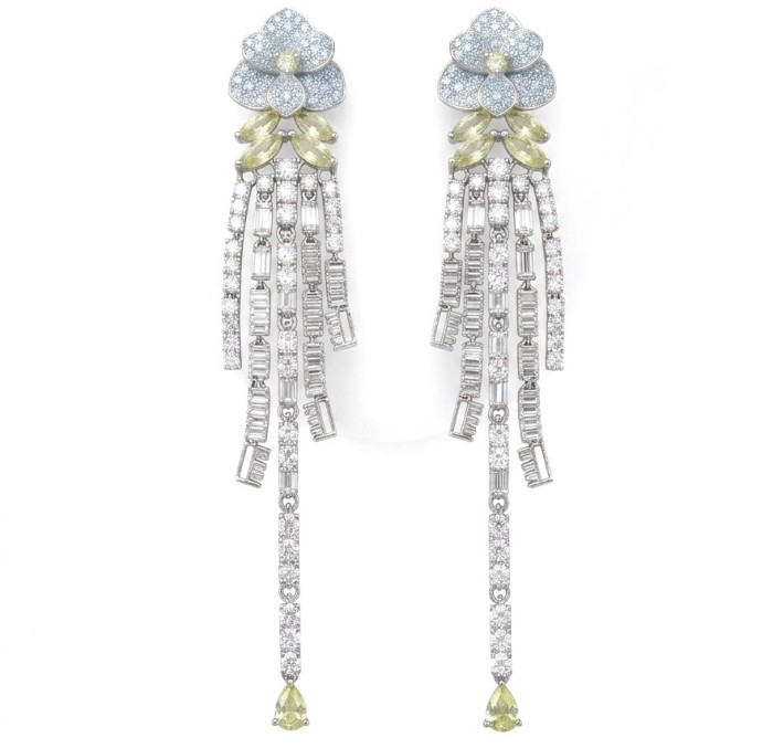 Luxurious Golden - 8.2 carat yellow Montana Sapphire .925 Sterling Silver handcrafted Statement earrings