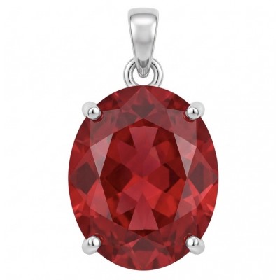 Authentic 8.5 CARAT Kasmir Ruby .925 Sterling Silver handcrafted Pendant
