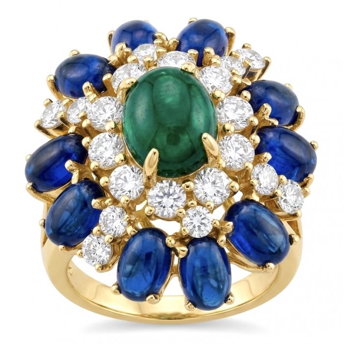 Colombian's Brilliance - emerald cut 4.7 carat Colombian Emerald 18K Gold over .925 Sterling Silver handcrafted Ring s. 6 - video
