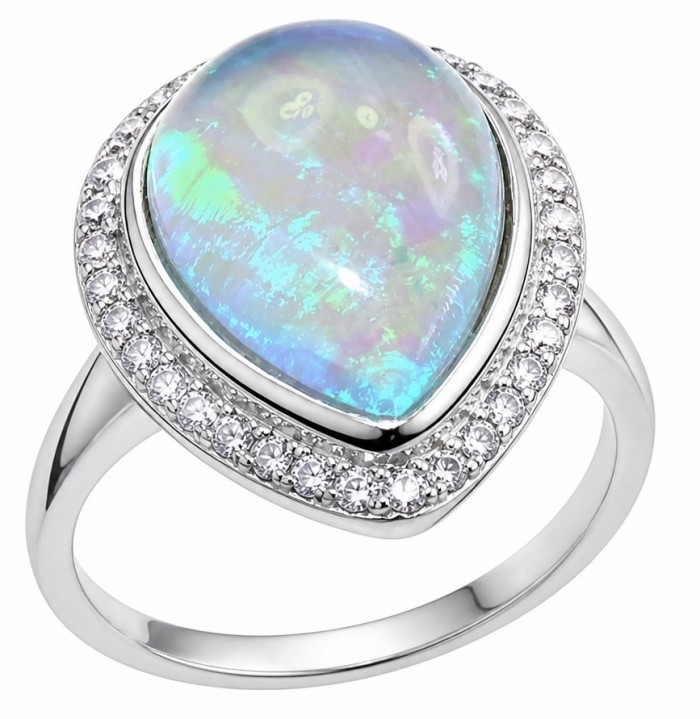 Endless Ocean Genuine 17.5 carat doublet Australian Opal .925 Sterling Silver handmade Ring size 8