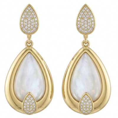 Top quality Sublime Blister Pearl 22K Gold over .925 Sterling Silver handcrafted Earrings