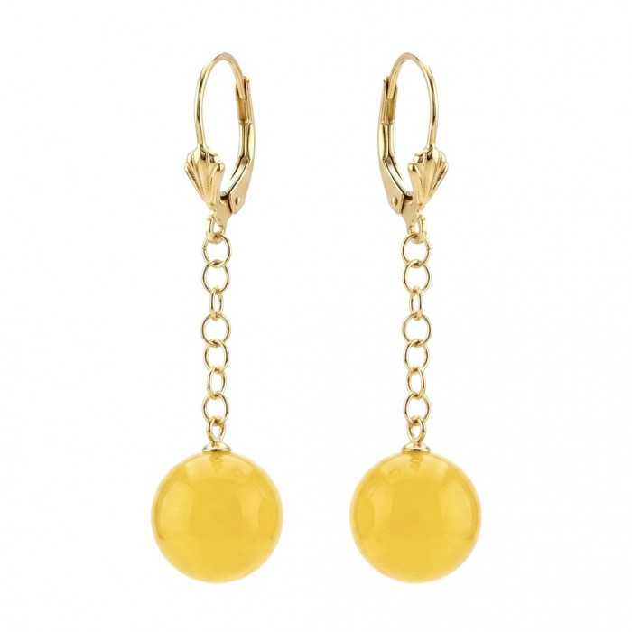 Very Special product - Wonderful Butterscotch Baltic Amber .925 Sterling Silver DIPPED IN 18k Gold entirely handcrafted earrings