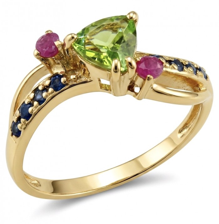 Stella 5.8 carat Swiss Blue Topaz .925 Sterling Silver dipped in 14K Gold handcrafted ring size 9