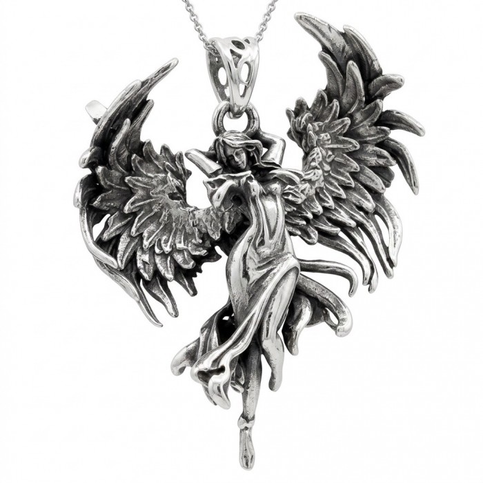 Flaying Angel 24 inches Long Necklace