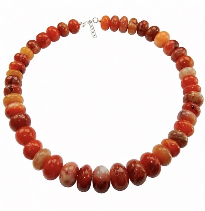 Carnelian - acting as a talisman to banish fear and inspire action - Natural 887.4 Cts Carnelian Agate .925 Sterling Silver MASSIVE Necklace - video