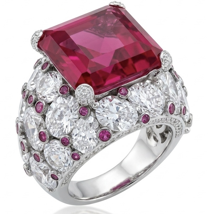 Ruby Ring Sterling Silver | 39.7 ctw Mozambique Ruby