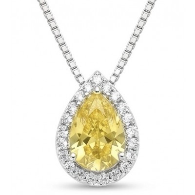 Angel Whisper Necklace ~ 9.7 Ct Yellow Sapphire Necklace In 925 Sterling Silver necklace