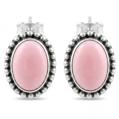 4.2 carat Pink Opal .925 Sterling Silver incredible handcrafted Earrings