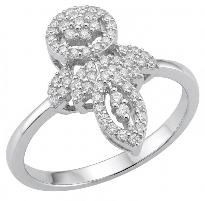 Romantica Precious Natural 4.2 carat White Topaz .925 Sterling Silver ring size 8