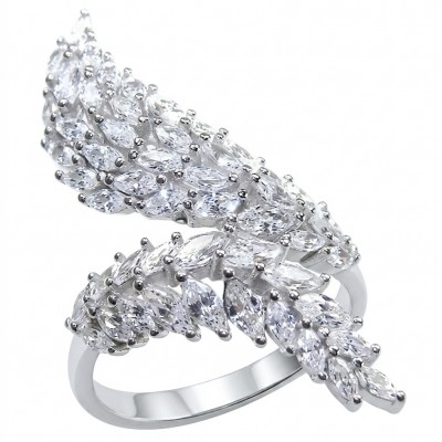 Aphrodite - 7.8 carat White Topaz Sterling Silver handcrafted ring size 7 1/2